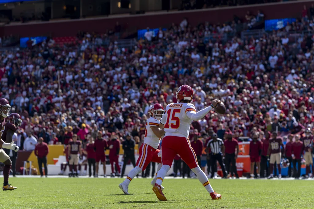 Patrick Mahomes, mariscal de Kansas City Chiefs, en un partido de la NFL.