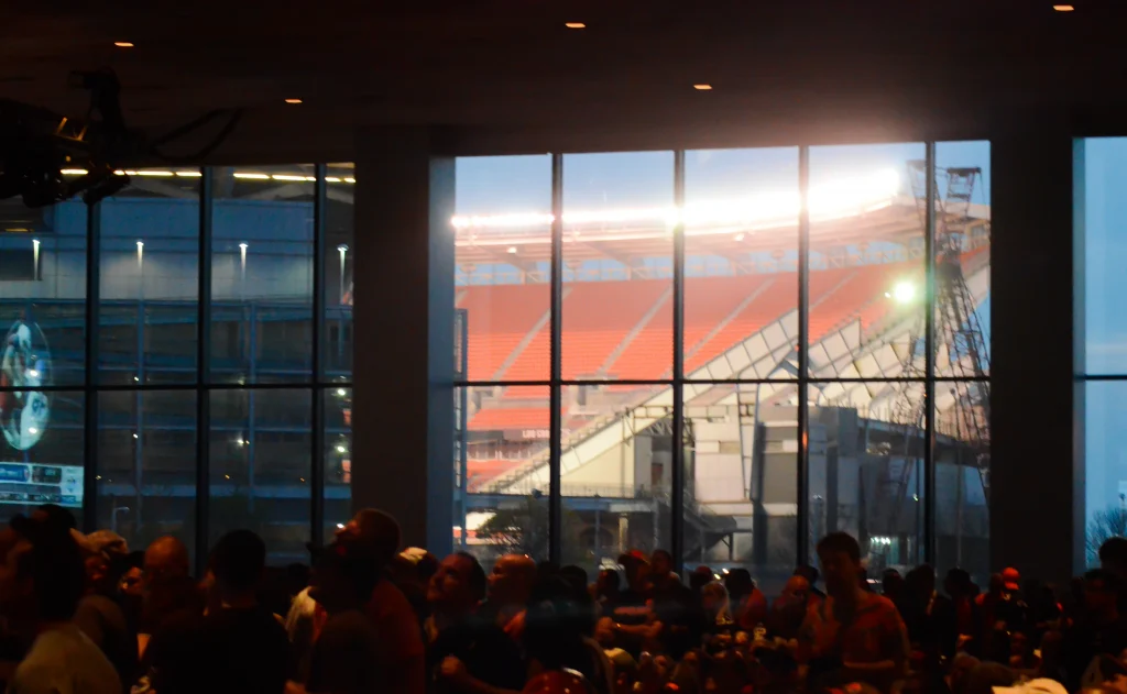 Vista del estadio Huntington Bank Field, casa de los Cleveland Browns, durante un partido de la NFL.