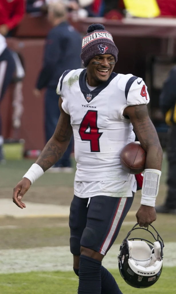 Deshaun Watson, quarterback de Cleveland Browns, durante un partido de la NFL.